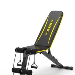 Adjustable Weight Bench for Full Body Exercise, Foldable Strength Training Bench Press $45
