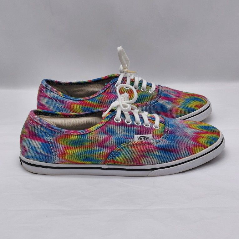 Vans Y2K Retro Unisex Rainbow Tie Dye Sneakers Shoes Lace Up Low Top Preppy