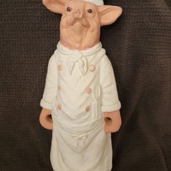 Chef Pig Statue