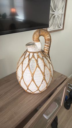 Vintage Rattan Pitcher
