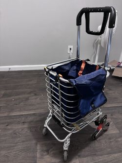 Grocery Cart with Swivel Wheels