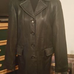 Genuine Black Leather Jacket. Size M