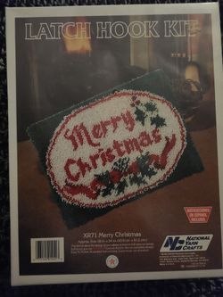 National Yarn Crafts Merry Christmas Latch Hook Kit