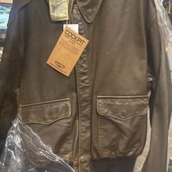 Cockpit New York Air Force Army Navy Jacket BROWN XL
