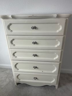 White tall dresser