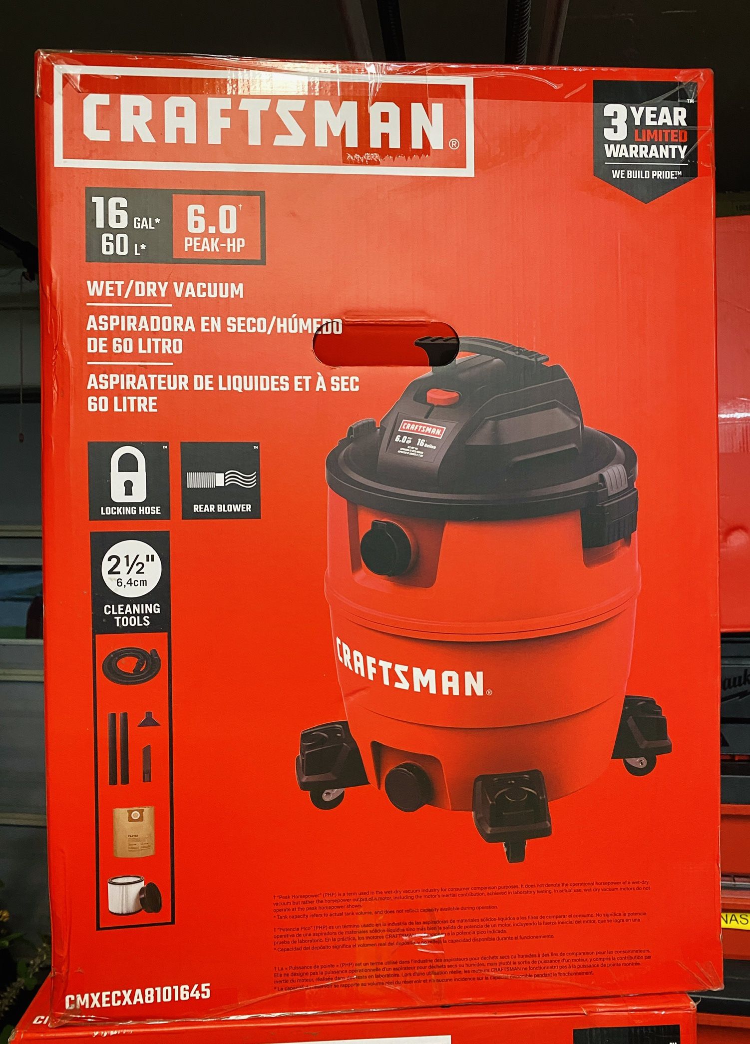 🛑CRAFTSMAN 16-Gallon 6-HP Corded Wet/Dry Shop Vacuum with Accessories Included - BRAND NEW