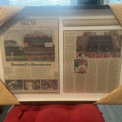 St. Louis Cardinals Baseball’s Hometown" Rare Framed Article WSJ Arena (Oct 2015)