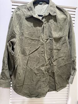 Corduroy flannel shirt, size large