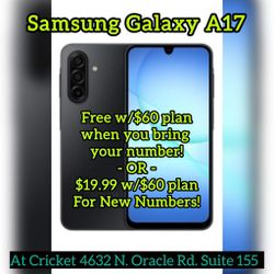 Samsung Galaxy A17 Deals At Cricket at 4631 N. Oracle Rd. Suite 155