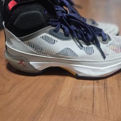 NIKE Air Jordan XXXVII 37 Beyond Borders Light Bone Fire Red- 5 YOUTH 