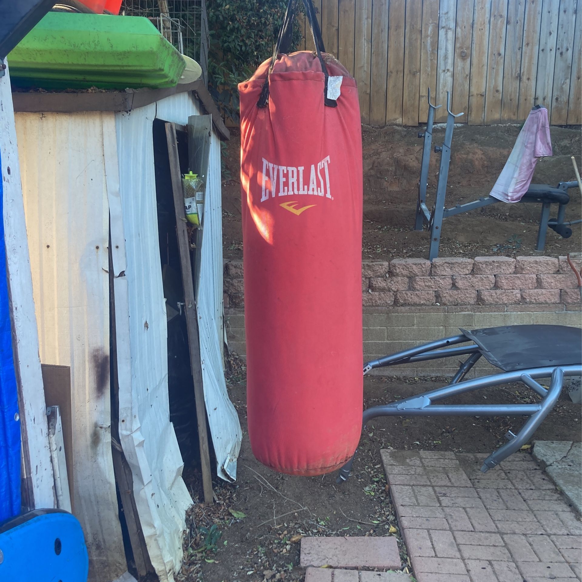 60 Lb Punching Bag And Lifting Arm