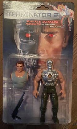Terminator 2 Battle Damage Terminator Action Figure 6" Gun Kenner Vintage 1992 MOC