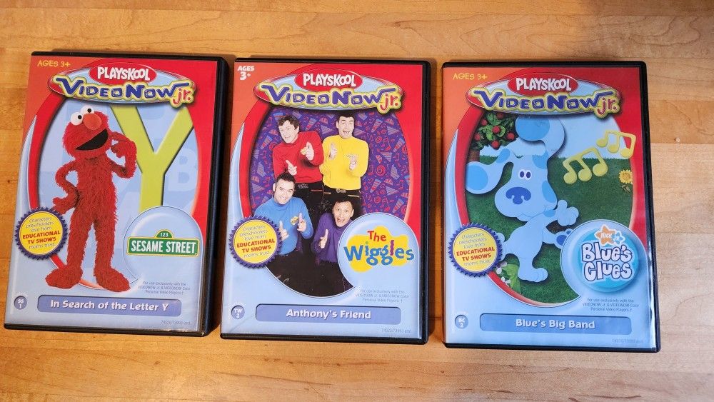 Preschoolers Playskool Video Now Jr. DVD's 3-Pc Set