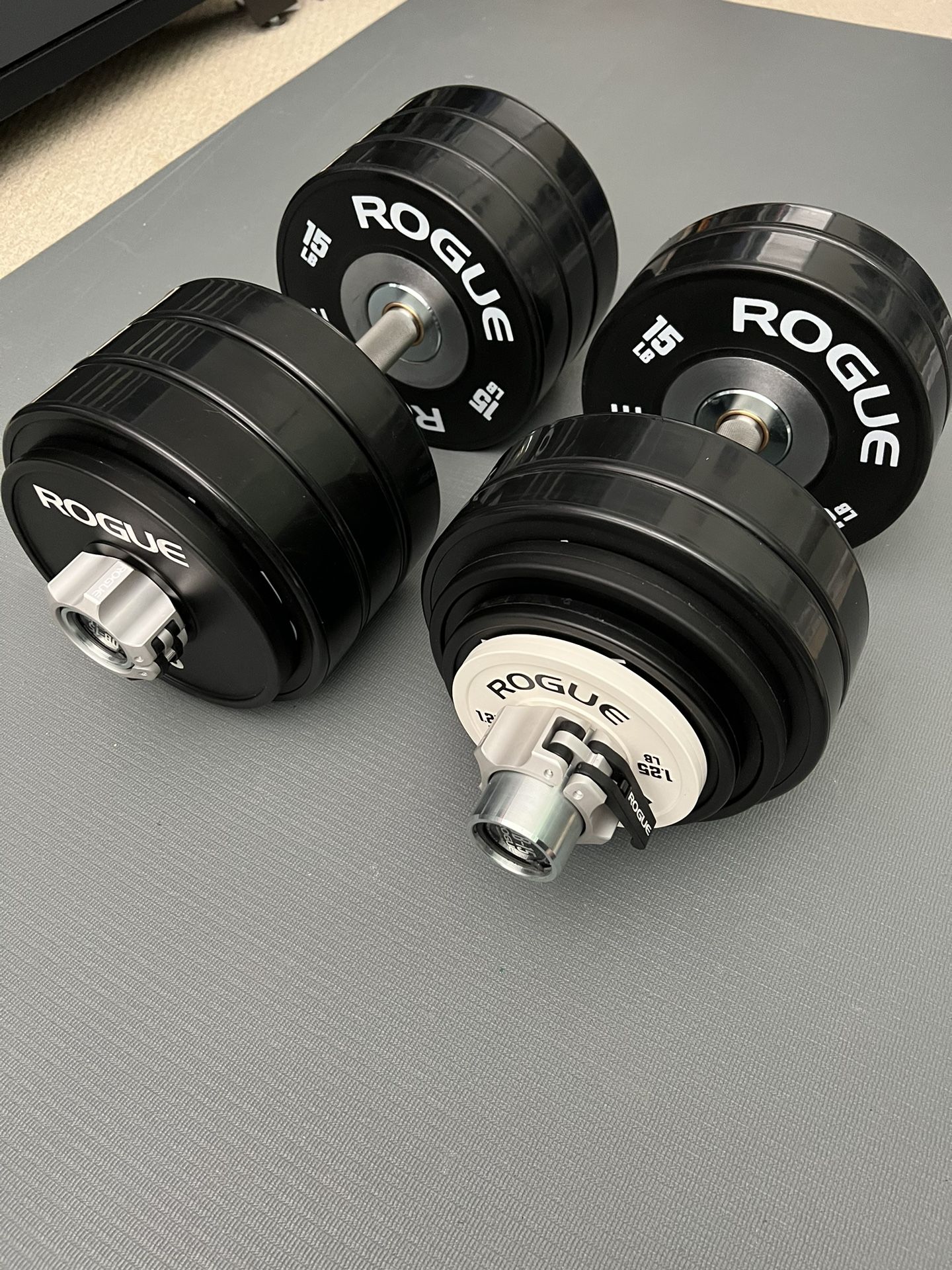 Rogue Loadable Dumbbells & Bumpers Plates for Sale in Placentia, CA