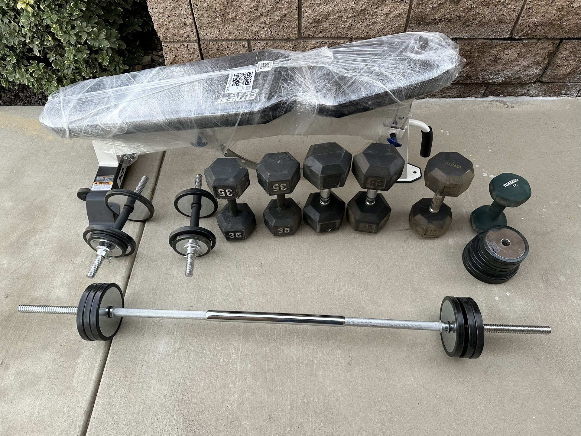 Exercise Bench And Weights 