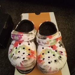 Crocs Size 11 Tie Die