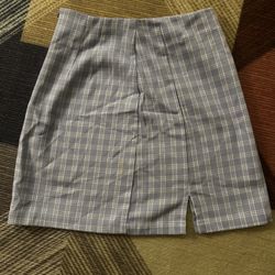 Brandy Melville blue plaid skirt