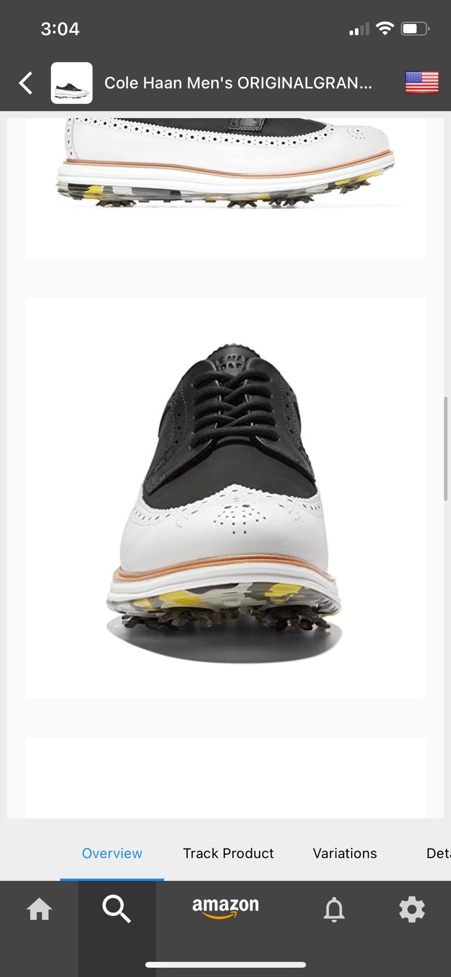 Cole Haan Mens Original Grand Tour Golf Waterproof Oxford Size 10.5