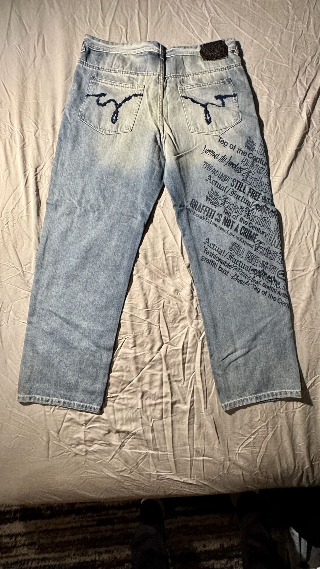 Mens Jeans Pants Retro Vtg Vintage Rare Denim Ecko Snoop Akademiks