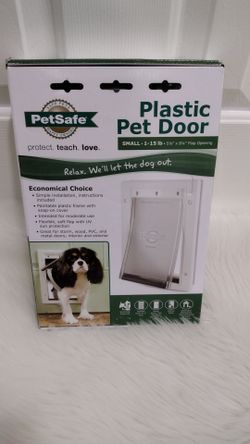 New plastic pet door size small for small dogs or cats
