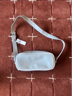 MELIE BIANCO gray leather crossbody bag NEW WITH TAGS