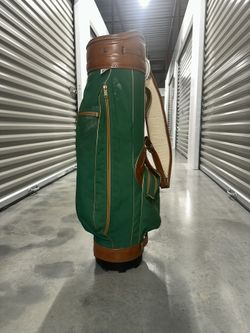 1970s Vintage WILSON AMERICA Heritage-style Golf Bag w/ Vintage Pete Dye Bag Tag - RARE
