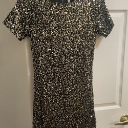 Gold And Black Sparkly Dress