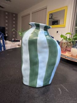 Maya Eline Leroy Striped Ceramic Vase