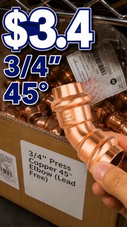 3/4" Press Copper 45° Elbow