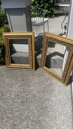 Antique picture frames two identical 25”x29” ext 16” x20” art size