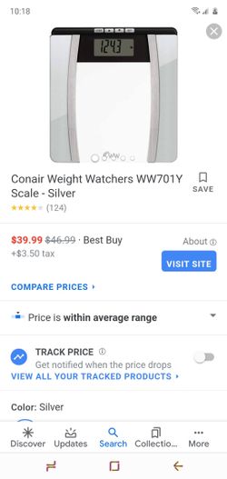 Weight Watchers Digital Scale - Silver
