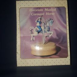 musical porcelain carousel horse