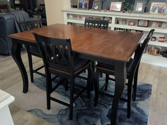Dining table and four chairs