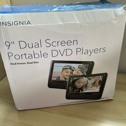 Insignia 9 Inch Dual Screen DVs Players Set