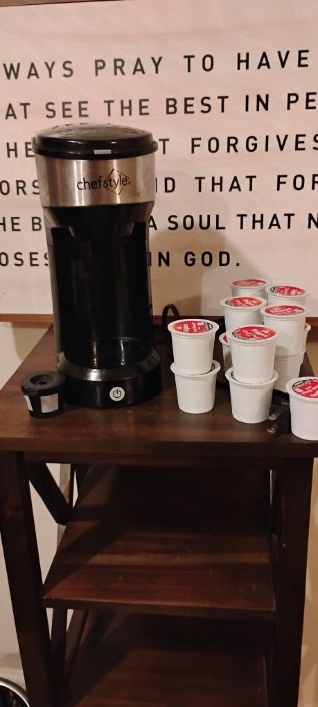 $15 + FREE TOASTER great deal! great find!
Chefstyle Personal Coffee Maker - Black
(Folgers K-cups included free)