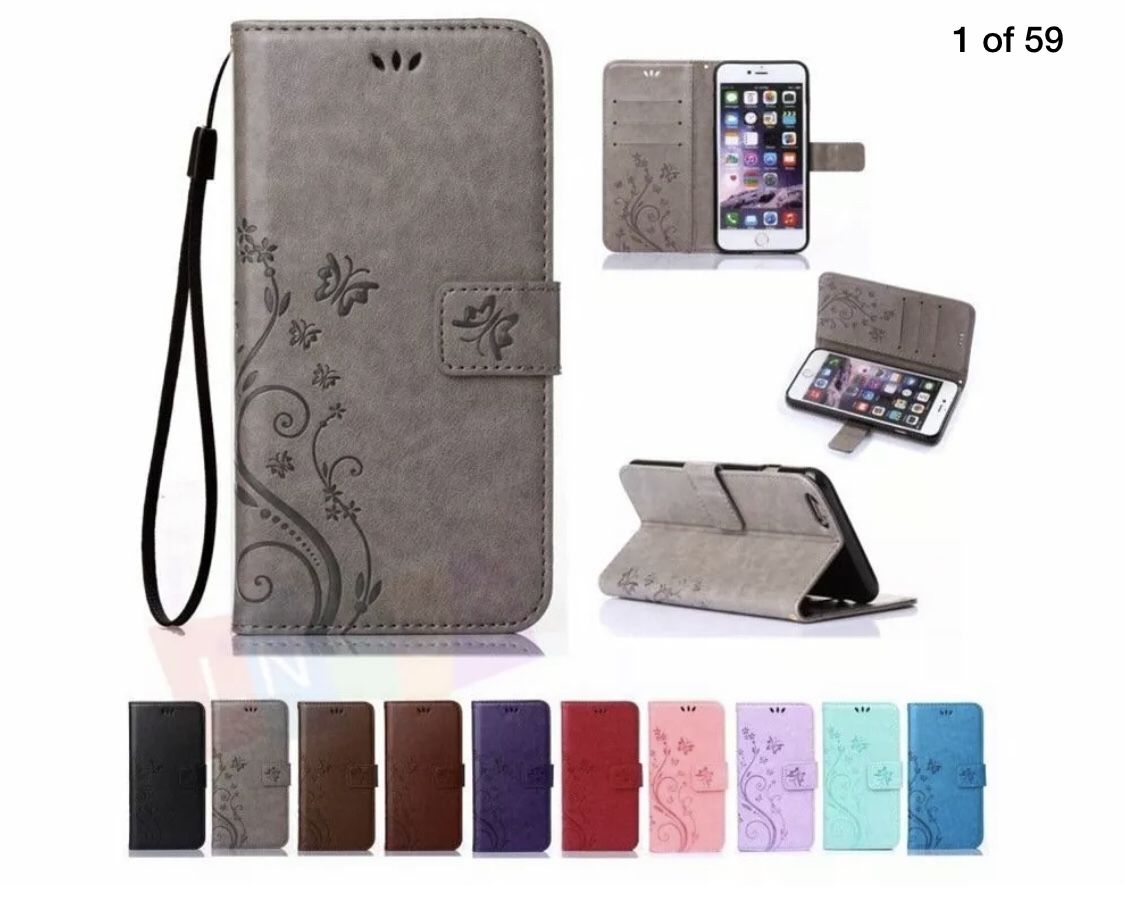 Flip Leather Wallet Cards Stand Case Cover For iPhone X