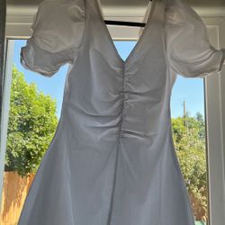White Cotton Short dress 
