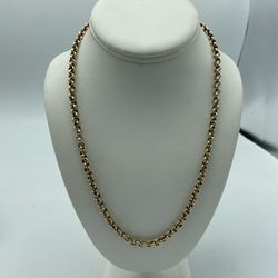 14kt Yellow Gold Rolo Link Chain 20”