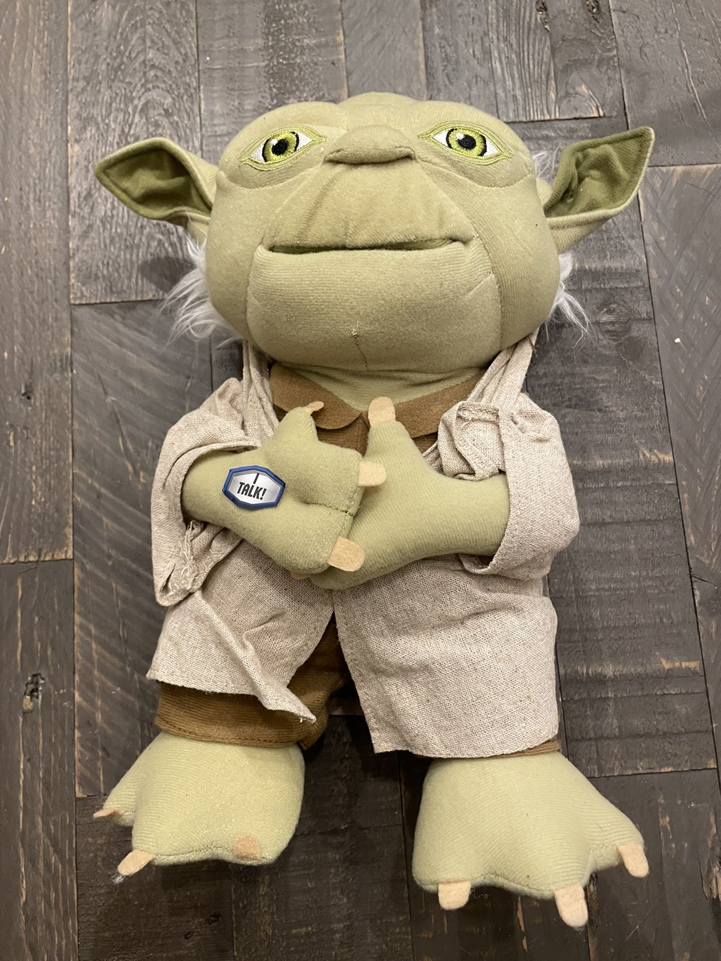 Vintage Talking Plush Star Wars Yoda - Works 