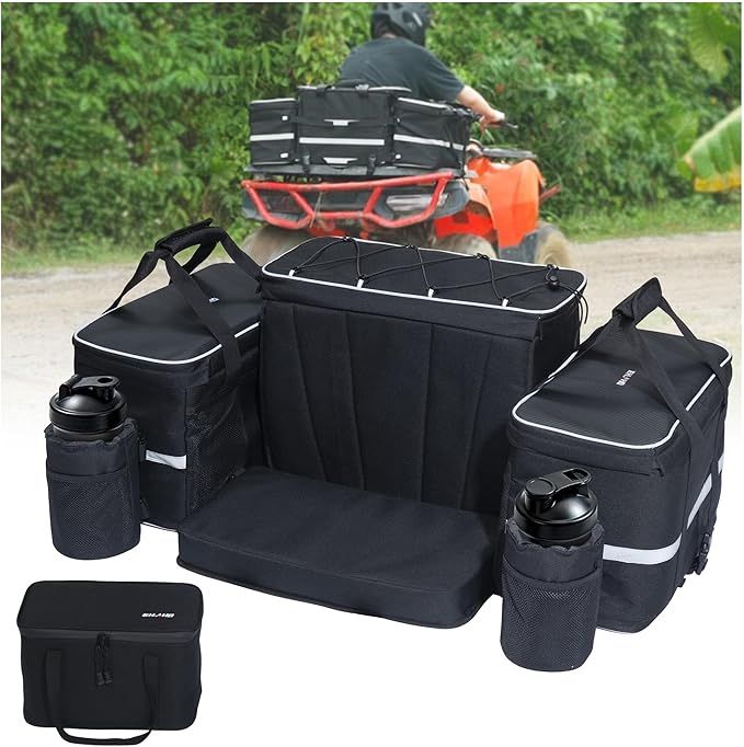 Ehaho ATV Rear Seat Storage Bags with Cooler Bag