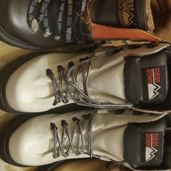 3 PAIRS OF RARE FIRST DOWN BOOTS SIZES 10 1/2M EXCELLENT CONDITION $85 APAIR 