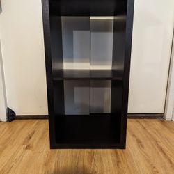2-Tier Black Bookcase