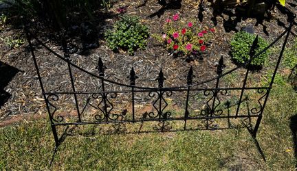 Vintage Solid Wrought Iron Fence