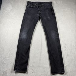 Vintage levis 501 Men’s Size 30x32 Black Faded 90s  USA Distressed #3499