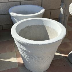 New Flower Pots Made Out Of Cement Perfect Gift 