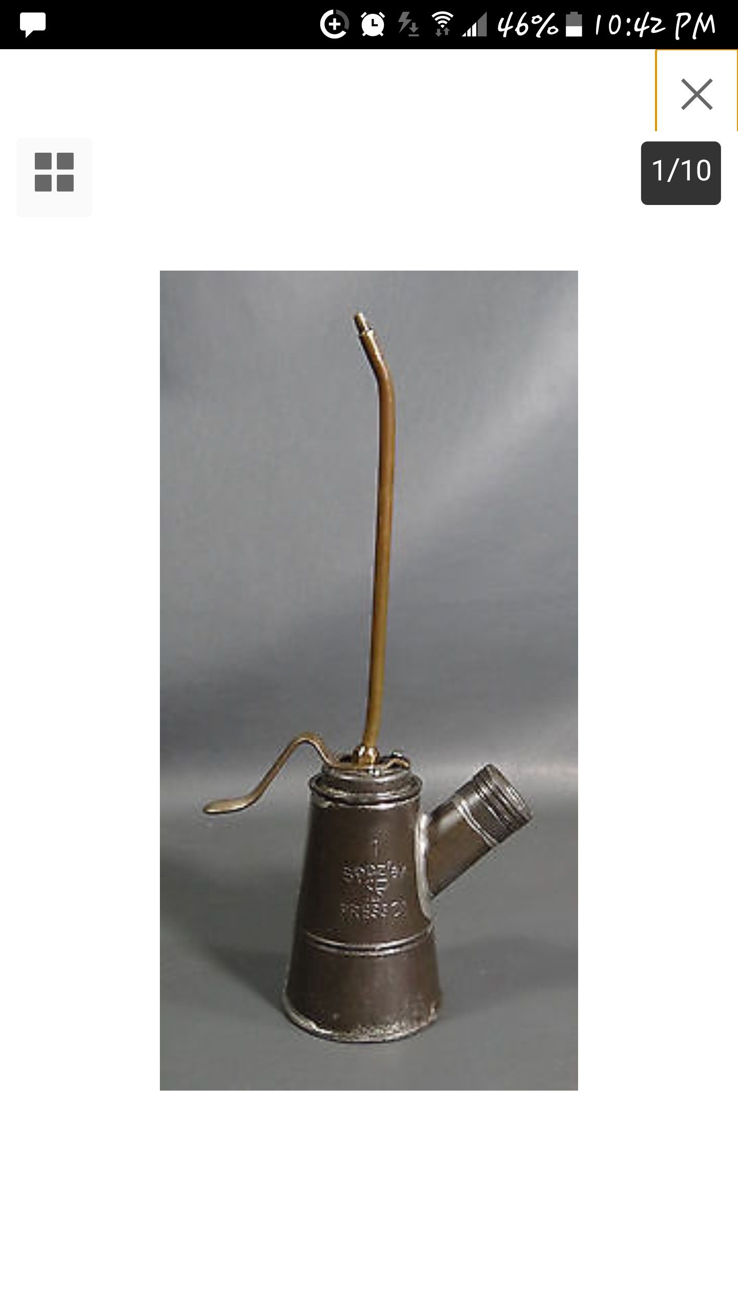 Vintage WWII German Thumb Pump Oiler Oil Can - #1 Sperial ges.gesch