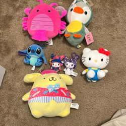 Stuff Animal Plushies Sanrio, Squishmallow, Etc