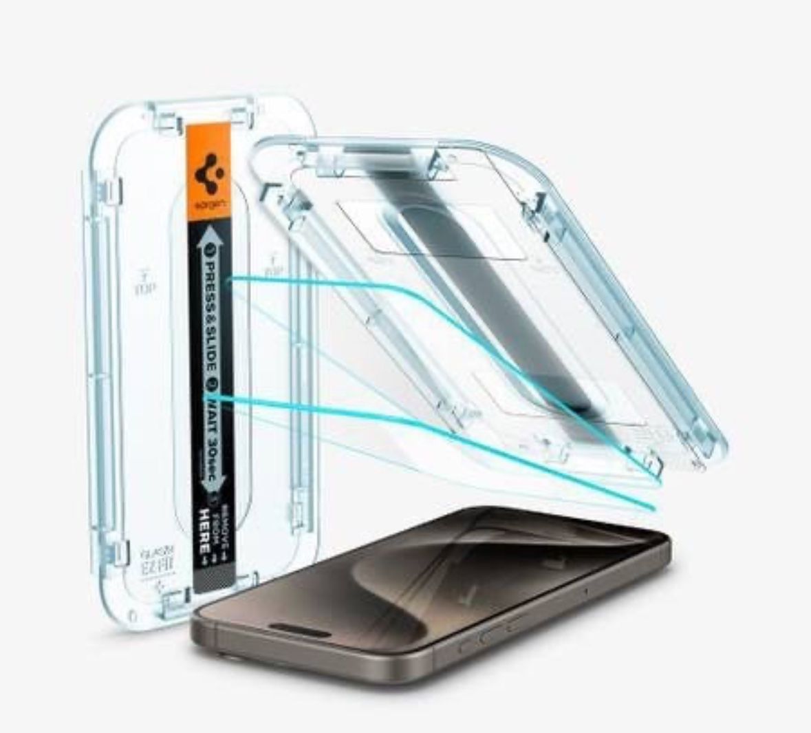 Spigen GlasTR EZ Fits Apple iPhone 15 Pro Screen Protector 