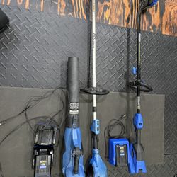 Kobalt 80volt Trimmer And Blower And 40volt Edger