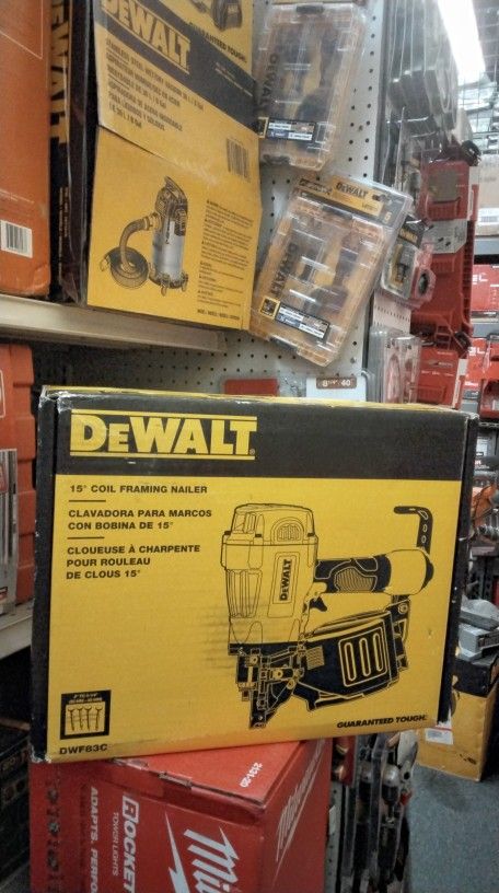 DEWALT 15° COIL FRAMING NAILER 